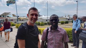AB and Colleague at Arusha Airport-K1024