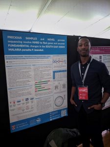 Damilola Oresegun pictured with his poster at the MAM Conference