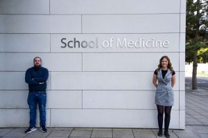 Mike and Rachel pictured outside MBSB